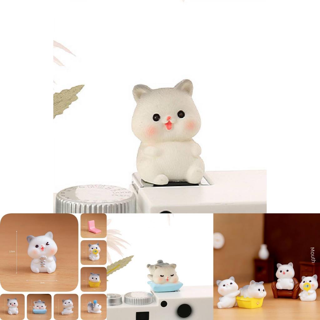 Adorable Resin Cat Figurines For Diy Miniature Gardens Cute Desk Decor
