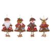 Plush Doll Figurine With Bells For Indoor Outdoor Christmas Decoration Seasonal Hanging Figurines Party Supplies