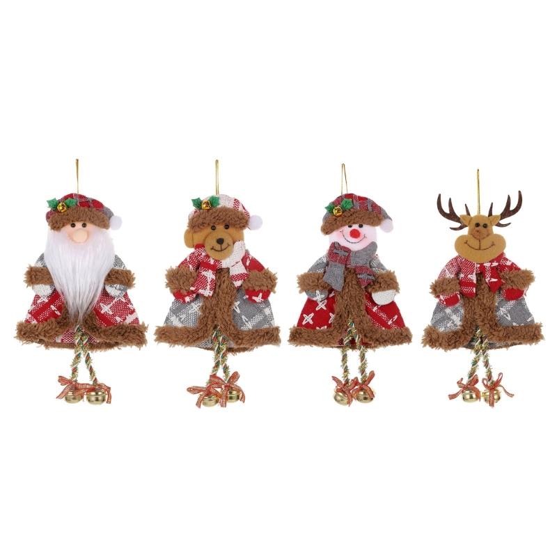 

Plush Doll Figurine With Bells For Indoor Outdoor Christmas Decoration Seasonal Hanging Figurines Party Supplies 1