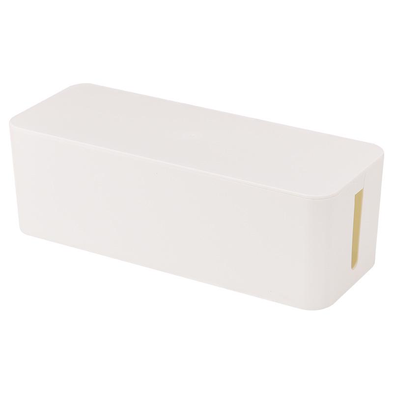 Wire Storage Box with Wooden Lid - Socket & Cable Organizer