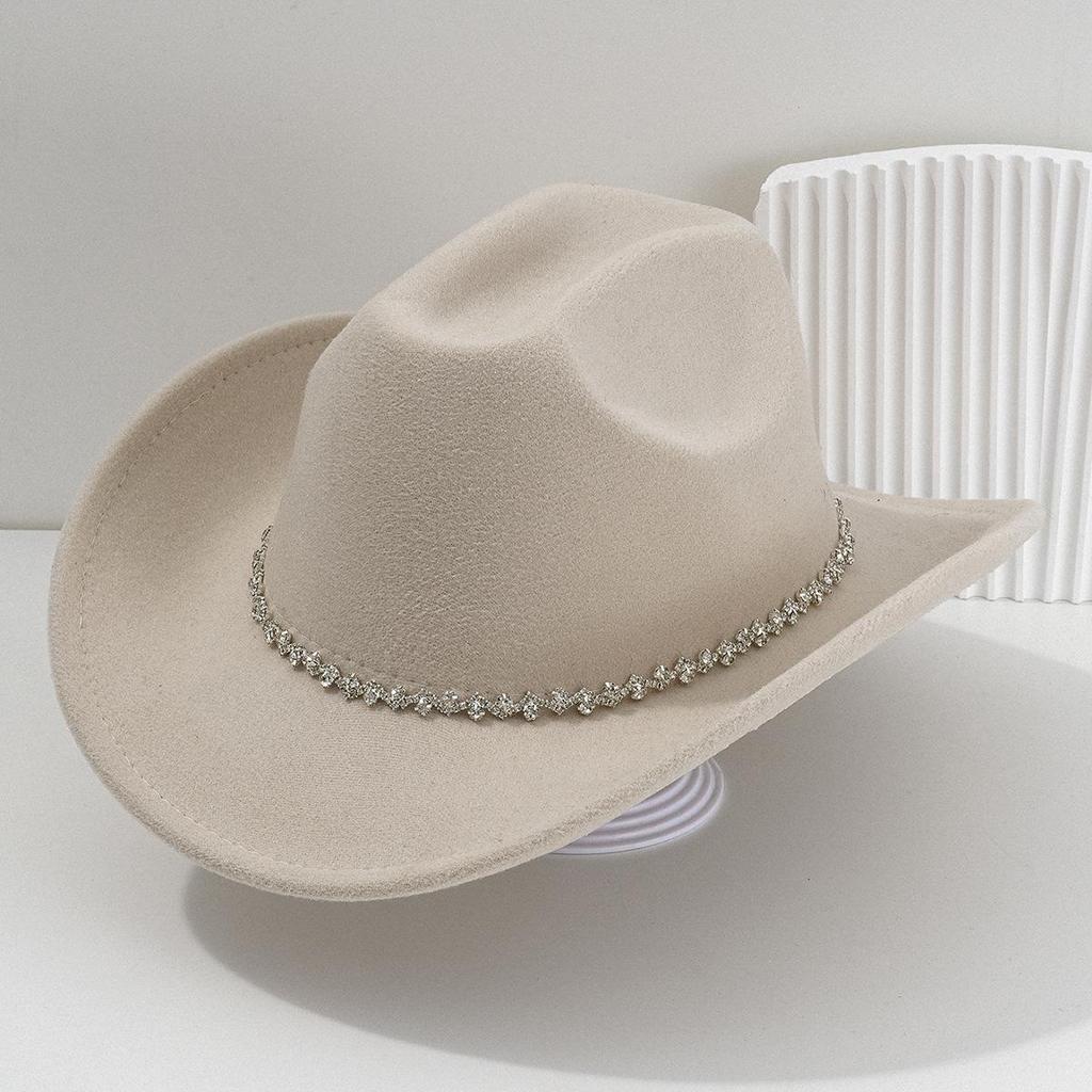 Rhinestone-Embellished Western Cowboy Hats for Men & Women, Bridal & Honeymoon Sun Hats
