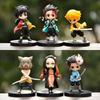 6 Q Version Demon Slayer Animation Character Model Decoration Gift Pvc Material
