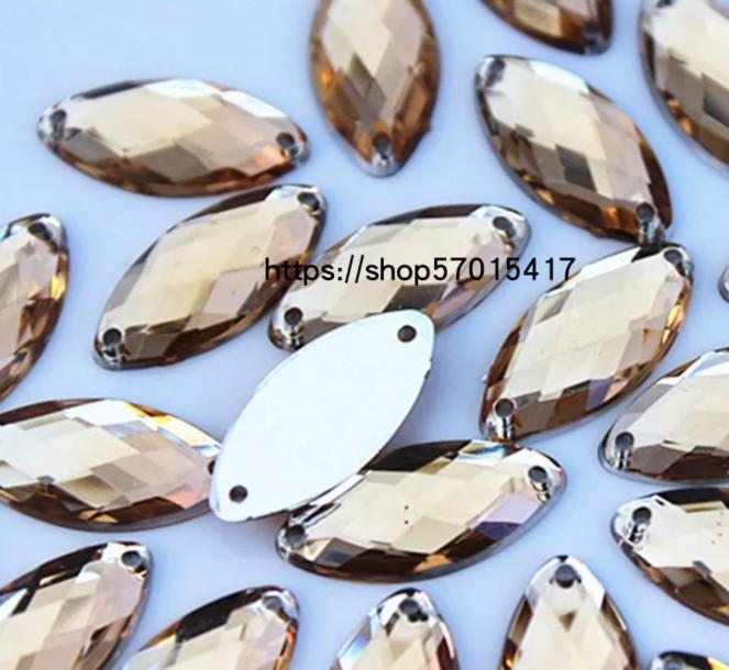 50 pezzi doppio foro fondo piatto acrilico trapano forma di occhio di cavallo per collana fai da te creazione di gioielli accessori artigianali