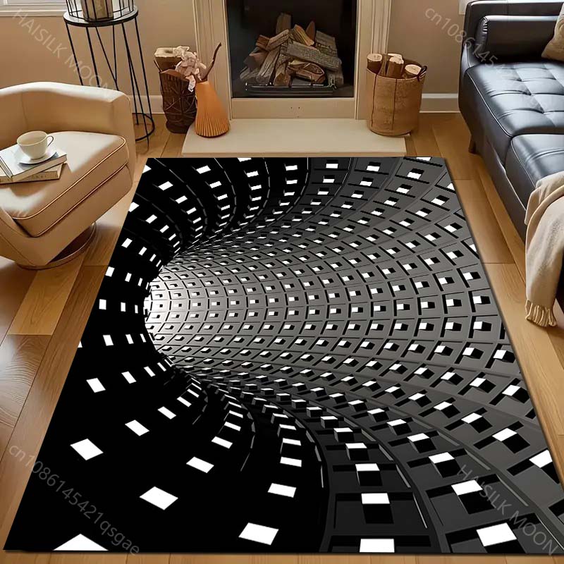 Stereoscopic 3D Illusion Pattern Carpet for Bedroom Living Room Bedside Sofa Floor Mat Modern Home Decor Area Rug Luxury Gift