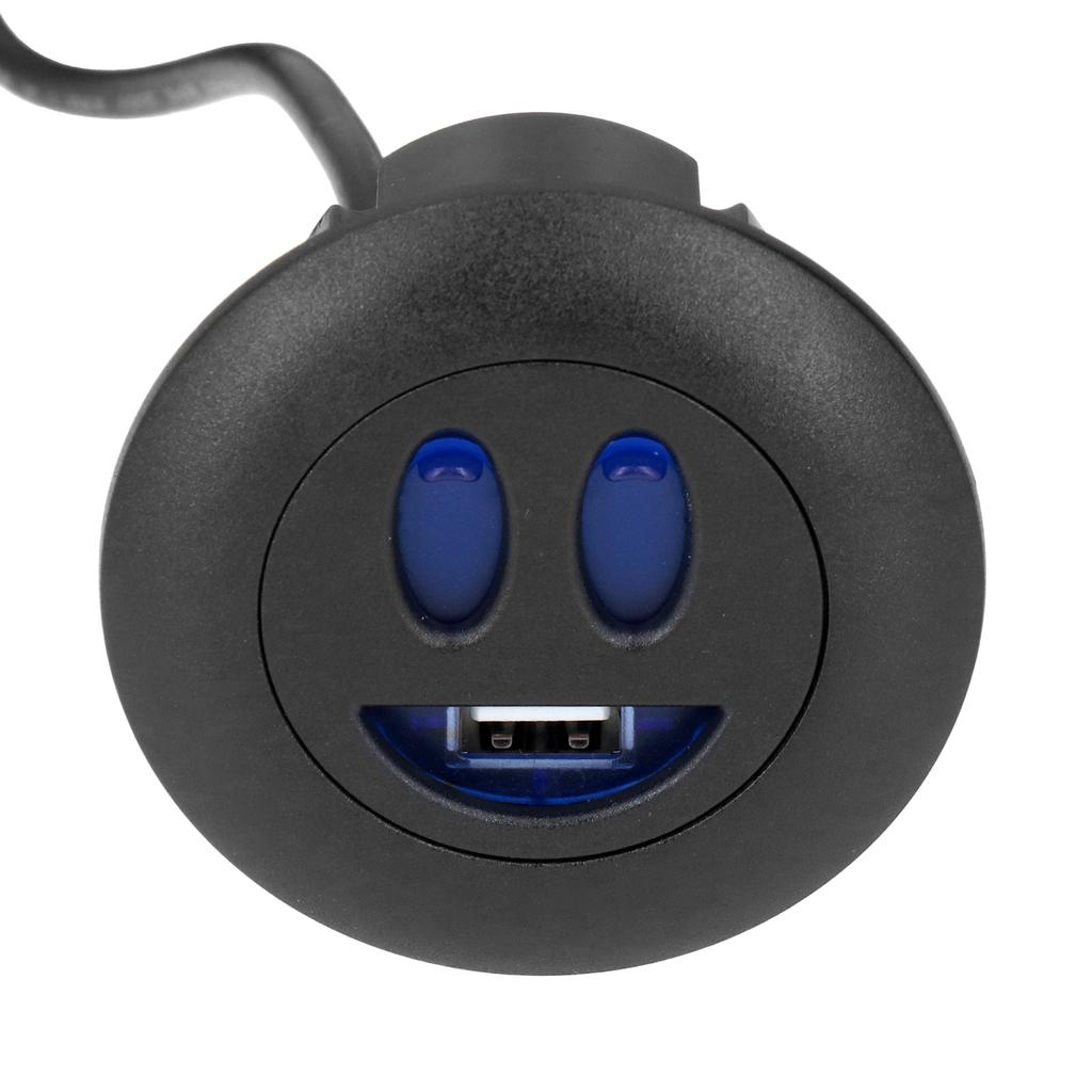 5V USB Charging Socket Outlet with 2.5m/8.2ft Power Cord Embedded Installation for Home Bedside