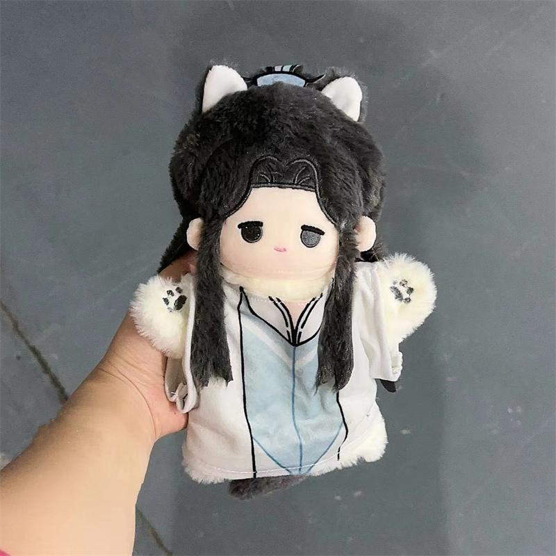 Bénédiction du Dieu Officiel du Ciel Marionnette Peluche Tian Guan Ci Fu Hua Cheng Xie Lian Qing Xuan Mu Qing Marionnette Douce Cadeau d'Anniversaire pour Fans black