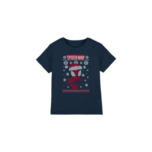 Spider-Man Childrens/Kids Snowflake Christmas Sweater T-Shirt