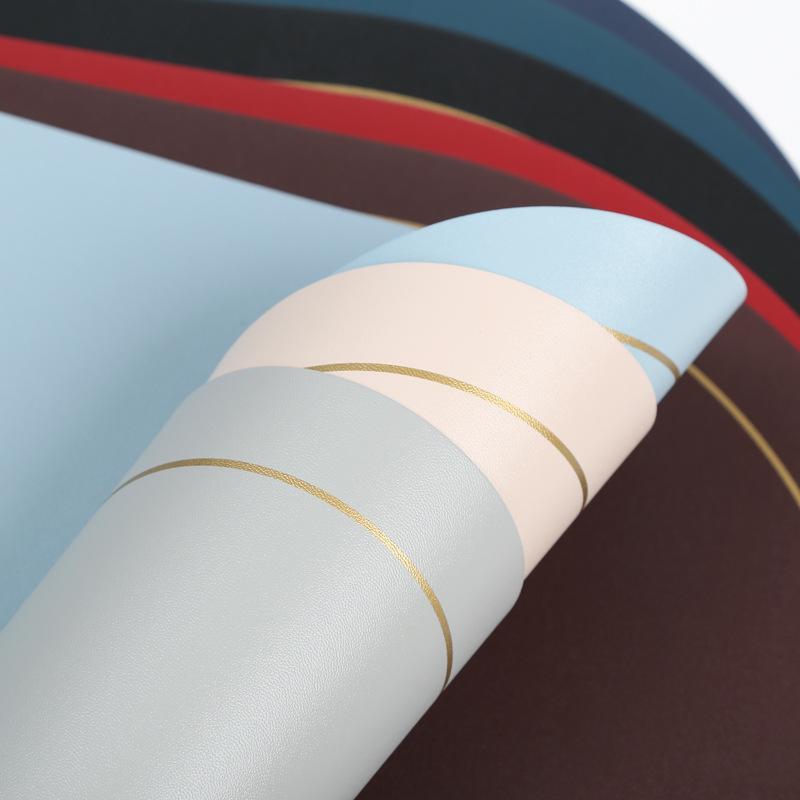 2PCS 45x30cm Leather Tableware Mat European Round Corner Decorative Pad Waterproof Oil Resistant Bowl Cup Table Mat Insulation