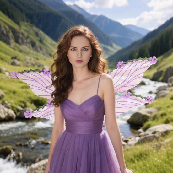 Yousheng Dragonfly Wings for Women Halloween Fairy Wings Costume with Flowers Leaves And Vines Princess Angel Elf Cosplay Dress Up Accessories