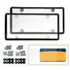 2Pack American License Frames Plastic Protective Holders for US Standard Car Plates Modification Accessory with Clear Cover