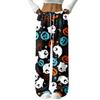 Women's Halloween Flannel Pajama Pants Straight Leg Holiday Loungewear Sleepwear