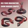 3D Printed Articulated Snake with Teeth - Realistic Flexible Jointed Reptile Figurine, Unique Desk Pet for Reptile Lovers & Animal Collectors, Durable
