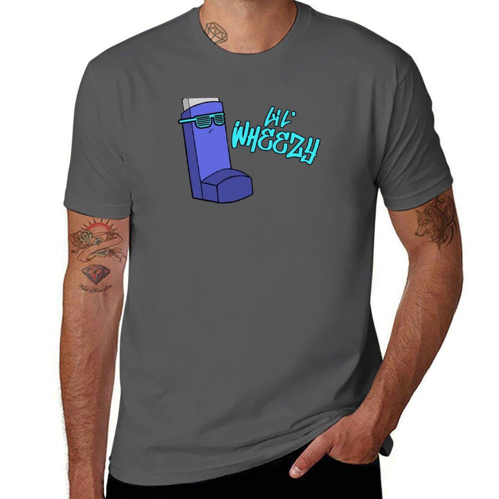

It Ain t Easy Being Wheezy Funny Asthma Inhaler Lil Wheezy Design T-Shirt man t shirts high quality luxury brand T-Shirt 4XL