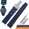 Nylon Canvas Watch Strap for IWC Pilots Portugal Portofino Fabric Cowhide Bottom Watch Chain Men Women Watchband 20mm 21mm 22mm