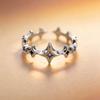 BF CLUB 925 Sterling Rings for Women Simple Geometric Handmade Irregular Retro Vintage Star Shape Ring Allergy For Birthday Gift