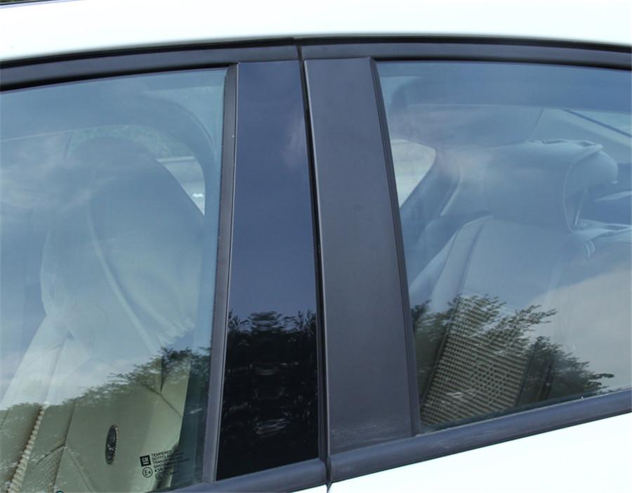 8 Pcs For 13-18 Nissan Altima Glossy Black B Pillar Posts Window Door Trim Cover