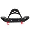 Para-choque Dianteiro de Liga Usinado CNC Preto com Manilha e Luz LED para Traxxas Trx-4 Axial Scx10 Ii Jeep