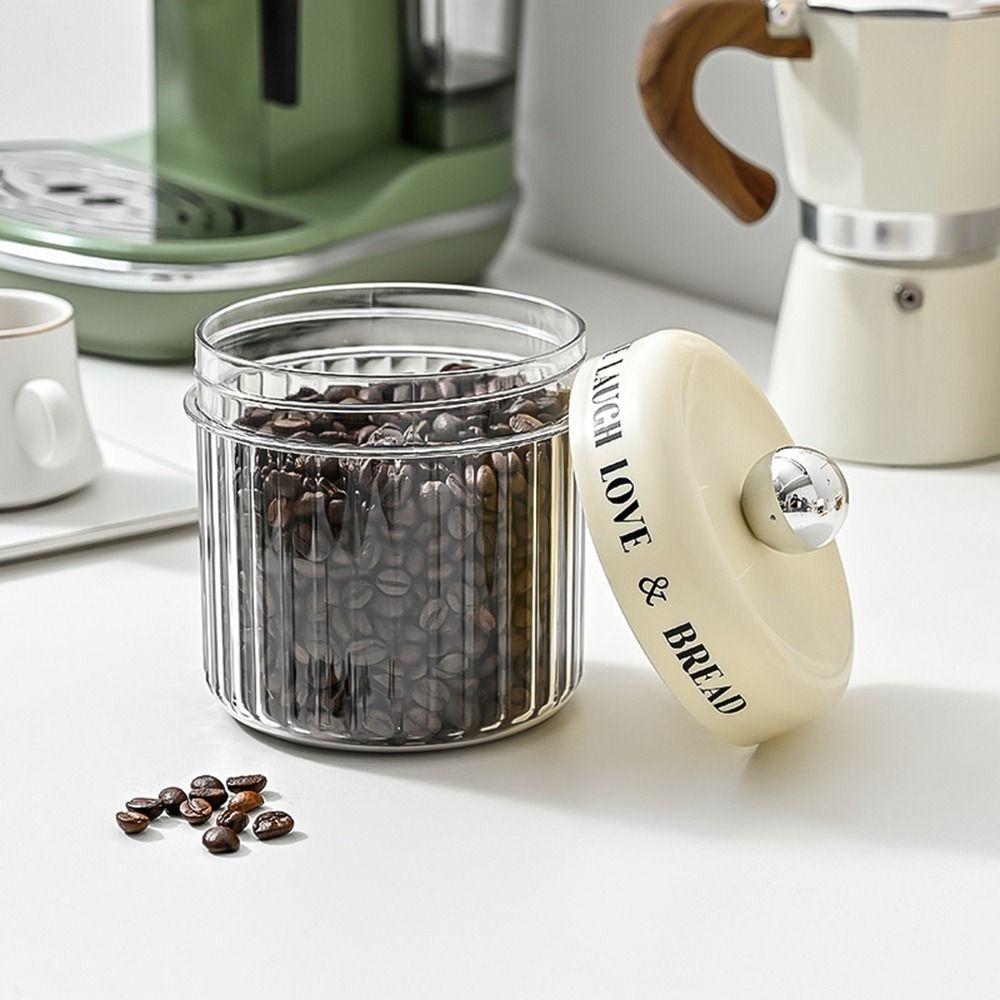 Sealed Plastic Grain Storage Organizer Round Tea Storage Jars Dry Goods Storage Boxes Beans