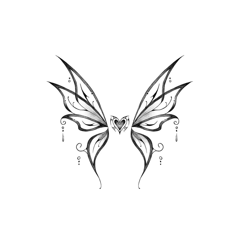 Simple Personality Spice Girl Three-Dimensional Butterfly Flower Wicker Collarbone Arm Tattoo Sticker