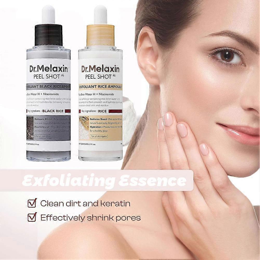 Dr Melaxin Peel Shots Exfoliant Ampoule for Radiant Skin WhiteBlack Rice