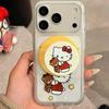 Kt Cat Is Suitable for Apple 16promax Mobile Phone Case 15plus Magnetic Suction 14 Bracket 13pro Skin Feeling 16e Creative 17