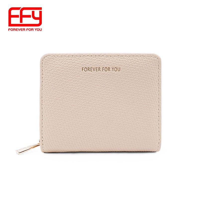 Stylish Compact Two-Fold Ladies PU Leather Wallet with High Capacity