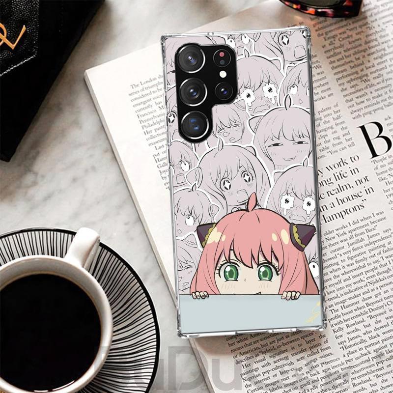 S-Spy Family Anya Cover For Samsung Galaxy S23 S22 S24 S25 Ultra S21 Plus S20 FE Phone Case S10 + S10E S25U Print Coque