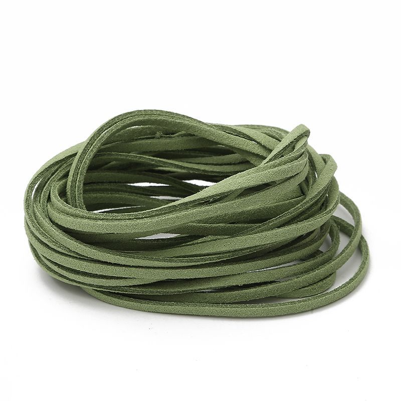 4 Meters Long 3mm Wide Korean Fleece Rope Deerskin Strap Suede Gift Box Decorative Ribbon Imitation Leather Rope DIY Jewelry