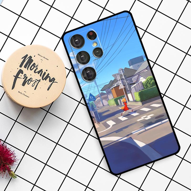 Manga Anime Street Case For Samsung Galaxy S21 S22 S23 S24 S25 Ultra S9 S10 S25 Plus S25 FE S20 FE Phone Cover