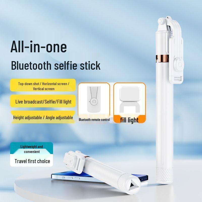 360° Rotating Anti-Shake Selfie Stick Tripod with Bluetooth Remote and Extendable Desktop Stand