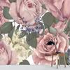 Tapety do salonu Kwiatowa róża Naturalne tapety Wystrój domu Sofa do salonu TV Tło malowidła ścienne