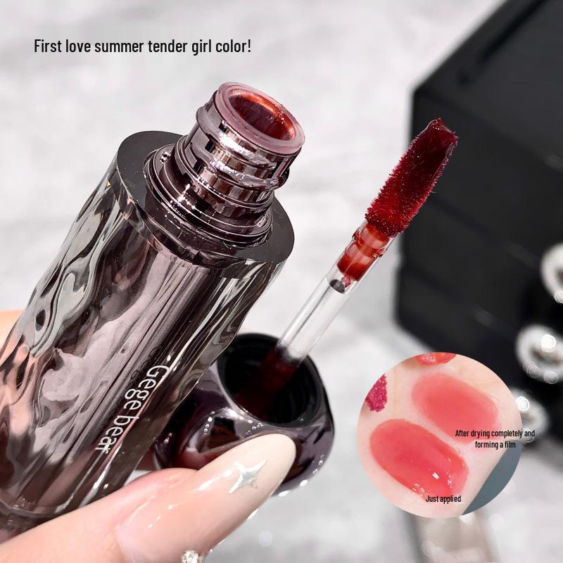 Gegebear Soft Mist Watery Lip Glaze: Moisturizing, Light Nude, Color-Enhancing, Whitening, Plumping, Pure Desire Cross-Border Beauty Lip Gloss.