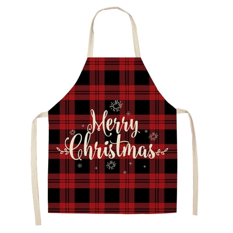 Linen Merry Christmas Apron Christmas Decorations for Home Kitchen Accessories 2025 Christmas Natal Navidad 2025 New Year Gifts