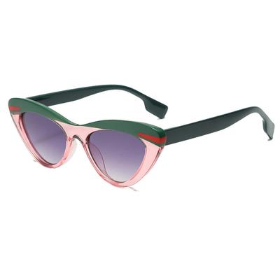 Vintage Fashion Gradient Small Frame Cat Eye Women Sunglasses   Contrasting Color Frames Hip Hop Punk Men Eyeglasses Uv400