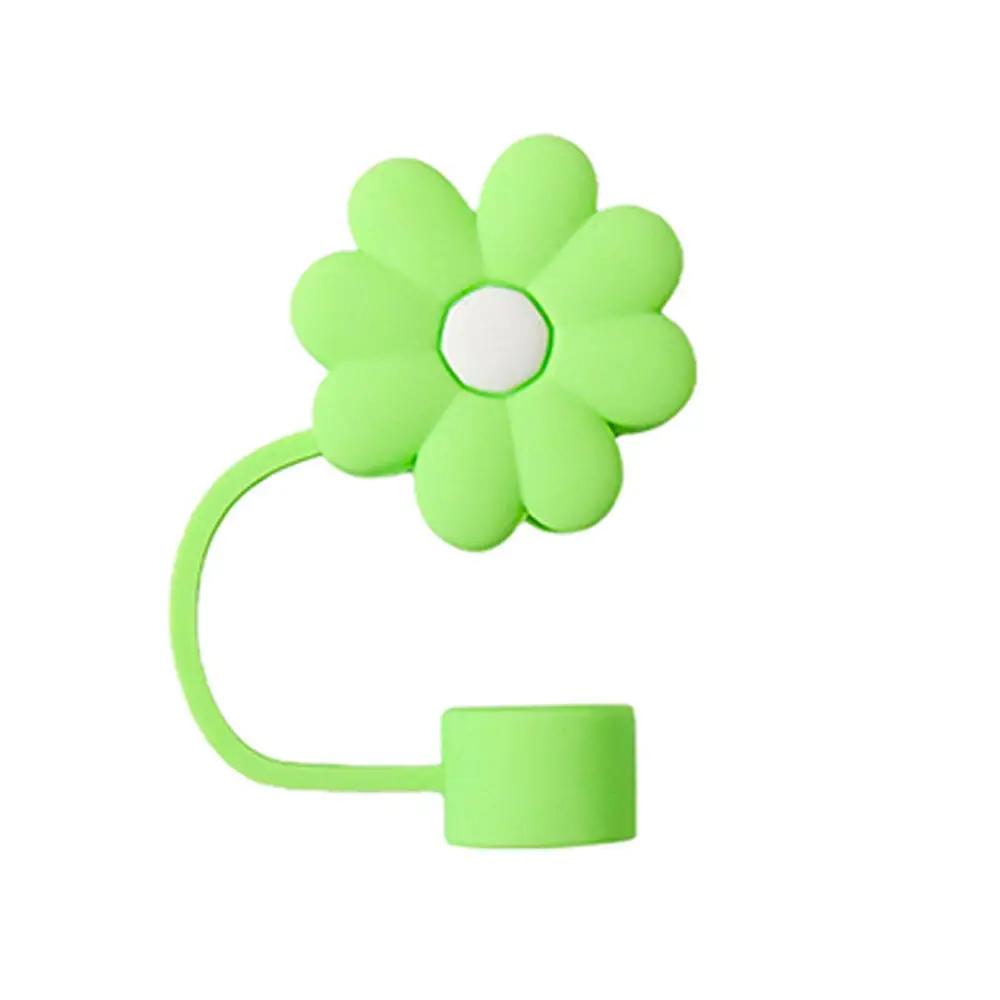 Tapa para Pajita con Forma de Flor de 10 mm/0,4 pulgadas Compatible con Vaso Stanley de 30 y 40 Oz Tapa de Pajita de Flor de Silicona Suave
