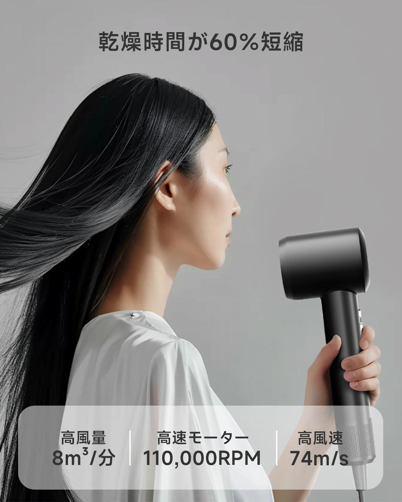 New Design with Storage Large Airflow Quick Beautiful Hair 270 Million High Concentration of Negative Ion Hair Care and Powerful Brushless Motor 12
