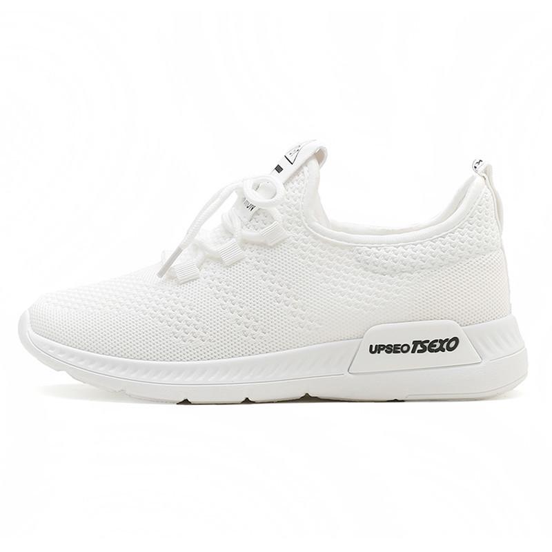 2026 Spring/Summer Women's Knit Casual Solid Color Lightweight Lace-up Flat Shoes - Trendy and Fashionable Sports Style