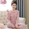 Langsha Women's Plus Size Long Sleeve Pajama Set