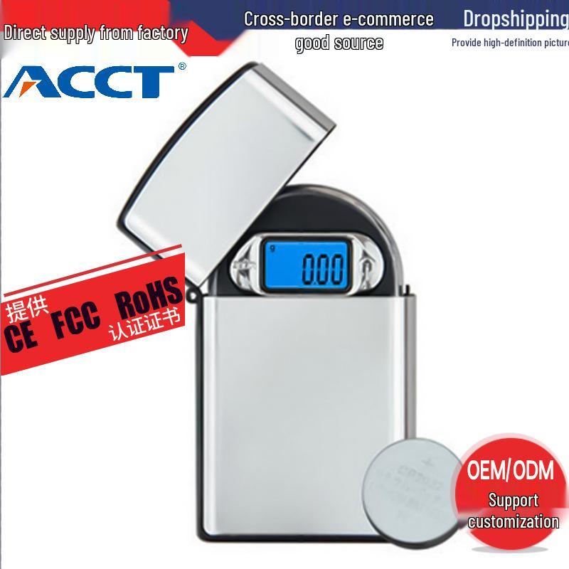 Mini High-Precision 0.01g Jewelry Electronic Scale - Portable Lighter Design