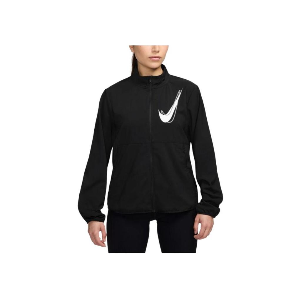 Nike FW24 Comfortable Versatile Zip Long Sleeve Jacket Women Jackets Black HJ2229-010
