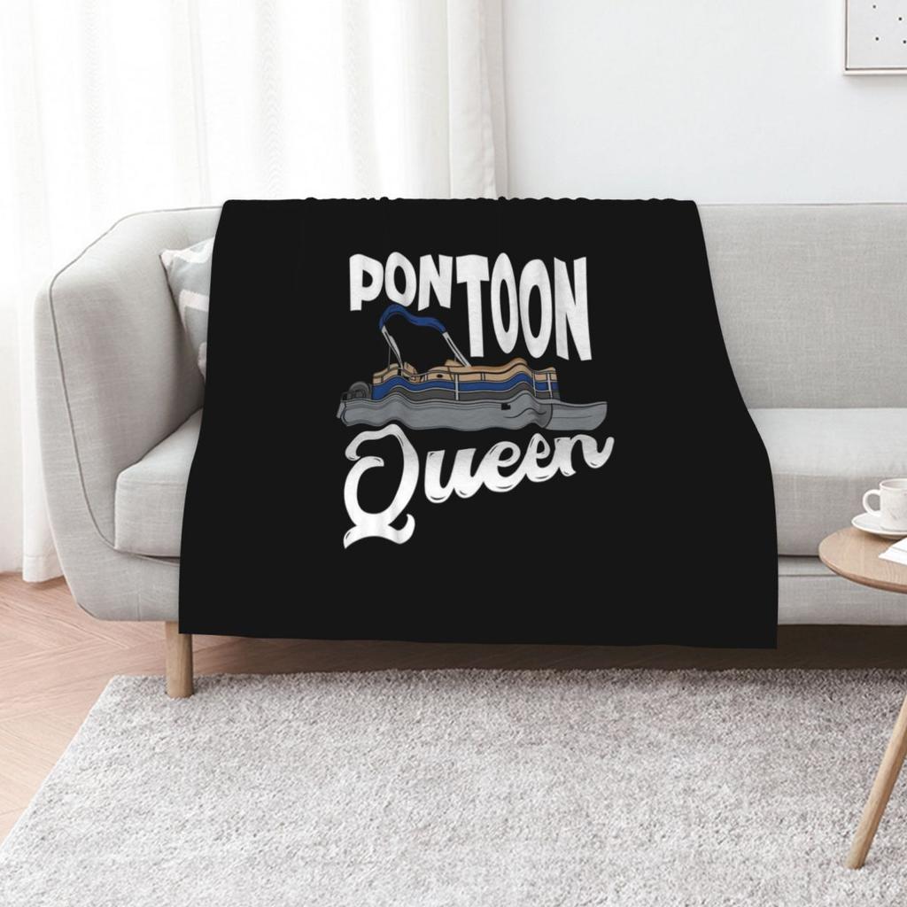 Pontoon Boat Gift Pontoon Queen Throw Blanket Warm Winter Beds Sleeping Bag Sofa Throw For Babies Anime Blankets