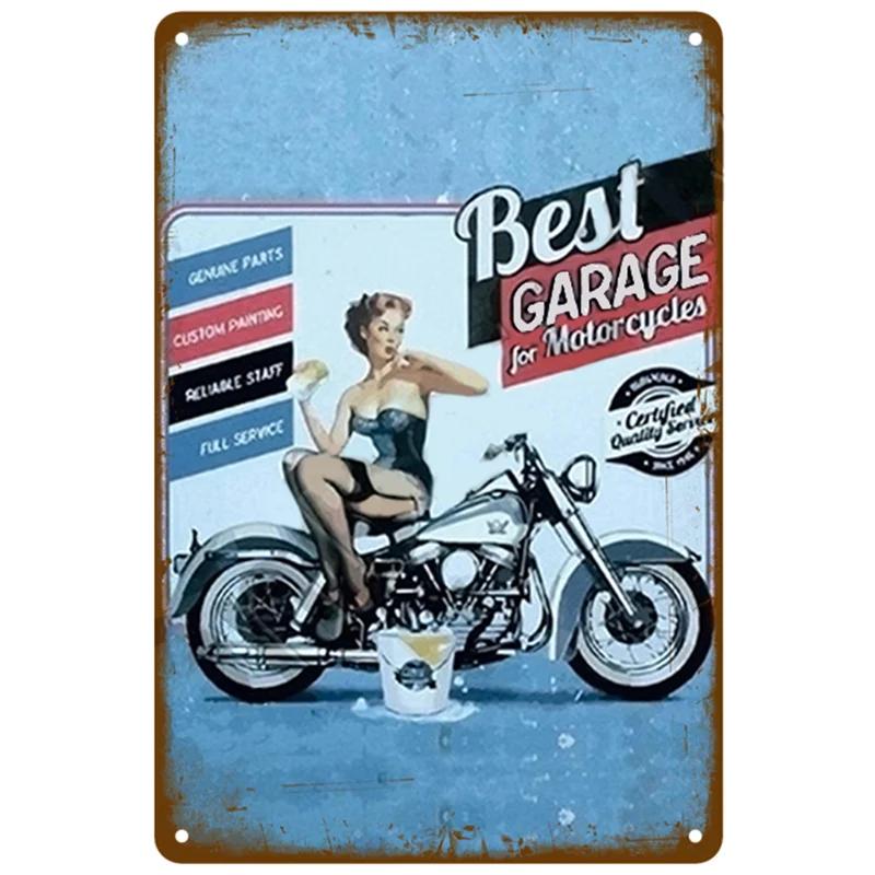 BarArtPro Vespa Tin Sign Art Decor Motorcycles Printed Metal Plaque - Vintage Pin Up Wall Art for Pub Interiors & Cafe Ambiance