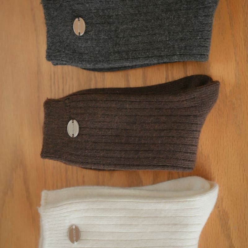 TILLIDIE TID Wool Logo Point Socks[3color]