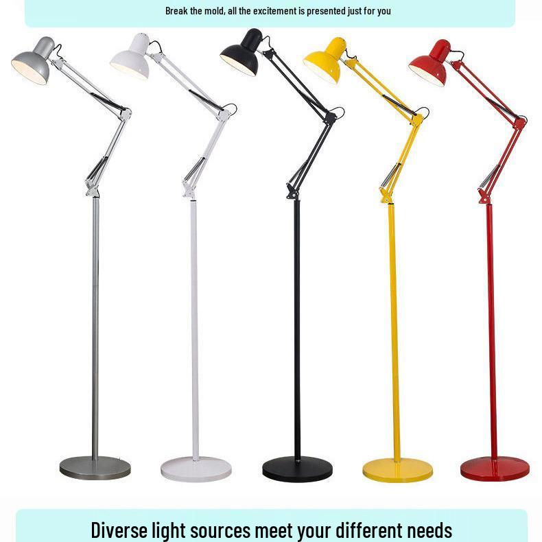 Nordic Minimalist Long Arm Floor Lamp for Living Room or Bedroom