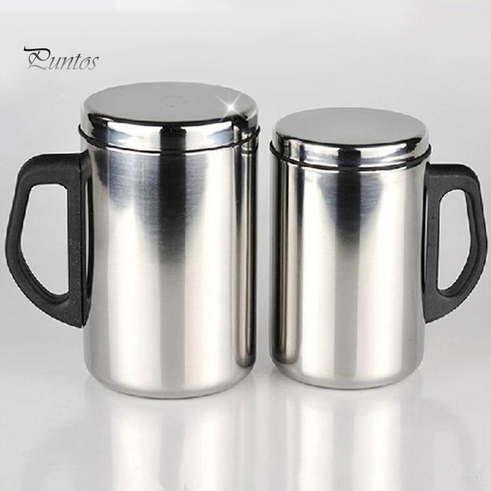 Points 350/500ml Gobelet de voyage à double paroi isotherme Tasse à café Tasse à bière Tasse à thé