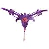 Women Panties sexy Wear-Resistant Nylon Stylish Floral Pearl Briefs Thong for Home