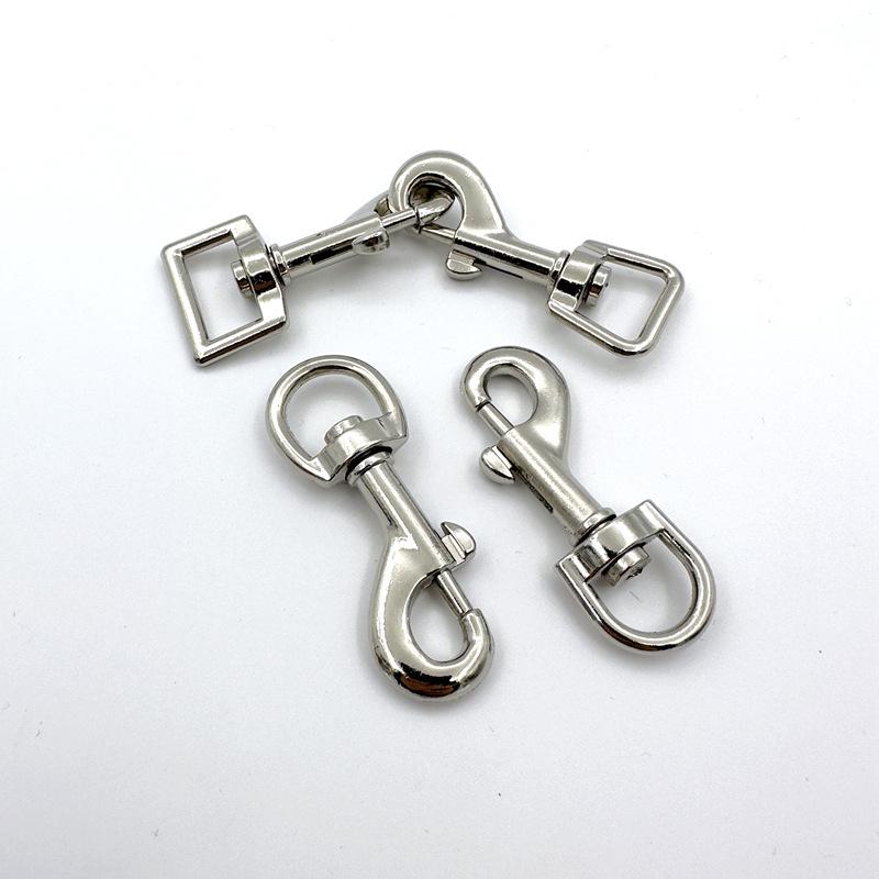 Zinc Alloy Dog Buckle Keyring Hook for Pet Leash, Bag & Apparel Accessories