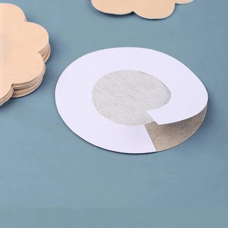Women Ultra Thin Skin Invisible Disposable Self Adhesive Nipple Covers Breathable Woven Breast Pasties Wear Dress Nipple Covers