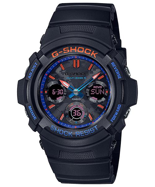 

Casio Men s Resin 200M Water Resistant Analog Shock Resistant Quartz Watch AWG-M100SCT-1A чёрный