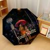 Custom Text Automatic 8 Bone Umbrella, Portable Sun Rain Protection UmbrellaMy Neighbor Totoro